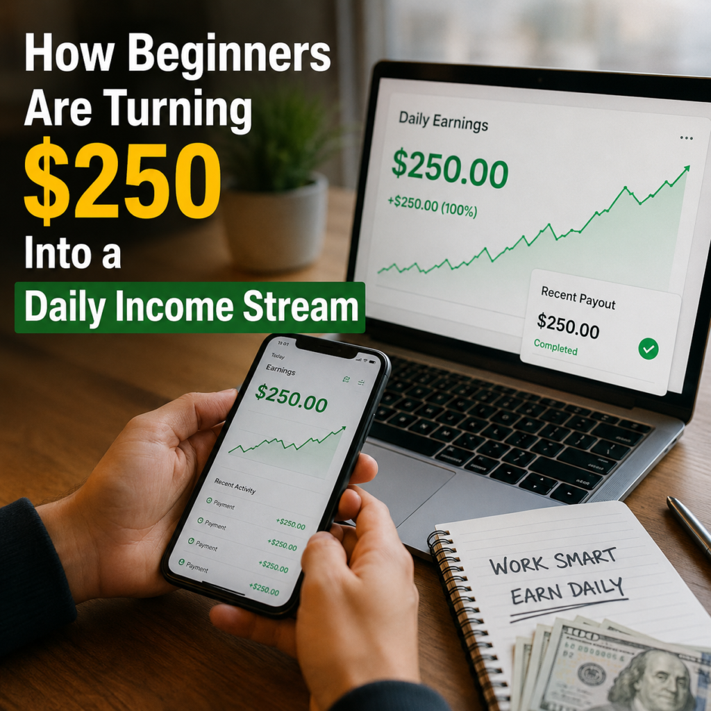 How beginners are turning $250 into a daily income stream