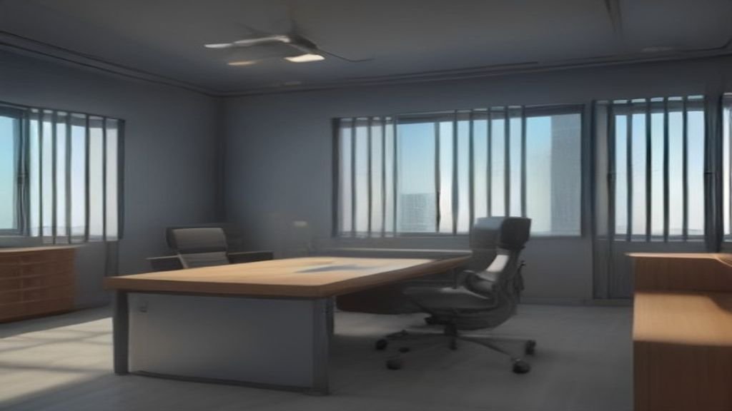 A clean photo-realistic modern office setup featuring architectural blueprints of a traditional temple structure alongside a digital tablet displaying operational planning charts.