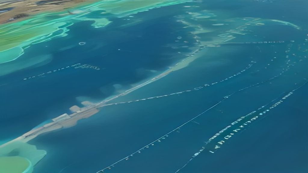 A modern 3D map illustration depicting global maritime trade corridors and shipping lanes in high definition.