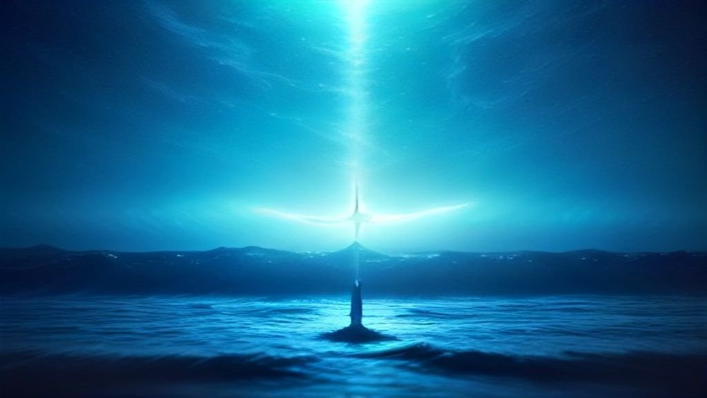 A symbolic abstract digital illustration representing mental health and legal balance, featuring a subtle scale of justice overlaid with soft soothing blue light waves, clean cinematic style.
