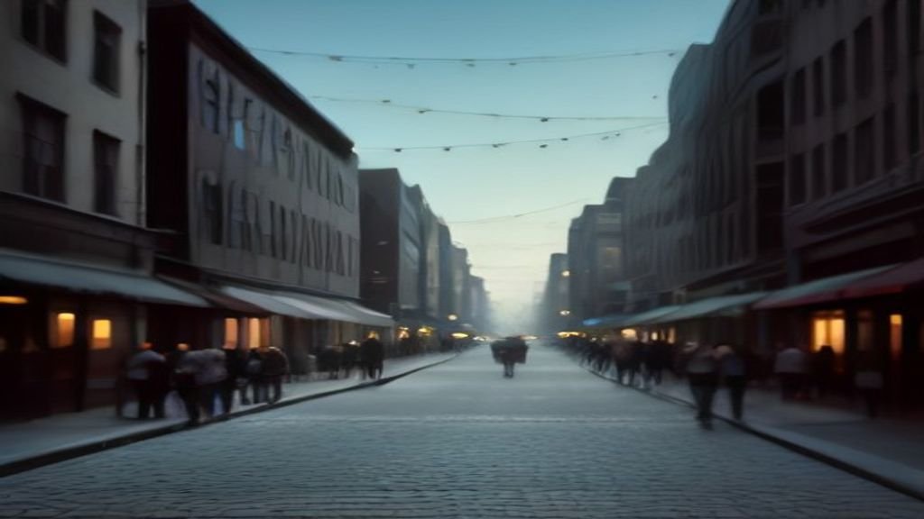 A warm, realistic illustration depicting a quiet urban street with a supportive community gathering softly blurred in the background, conveying hope and resilience.